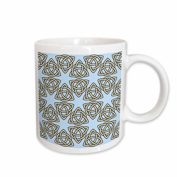 3drose, Triquetra Celtic Knot Interlaced with a Circle Pattern, 11oz Mug