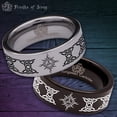 thumbnail image 1 of Triquetra Sun Tungsten Carbide Ring, 1 of 9