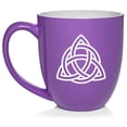 thumbnail image 1 of Triquetra Symbol Celtic Knot Ceramic Coffee Mug Tea Cup Gift (16oz Purple), 1 of 1