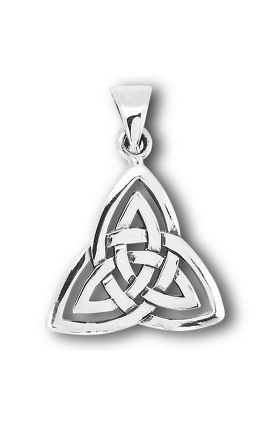 Triquetra Trinity Knot Pendant .925 Sterling Silver Symbol Endless Celtic Charm Jewelry Female