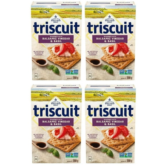 Triscuit Balsamic Vinegar and Basil Crackers, 200g (4 Pack)