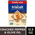 thumbnail image 1 of Triscuit Cracked Pepper & Olive Oil Whole Grain Wheat Crackers, 12.5 oz, 1 of 4