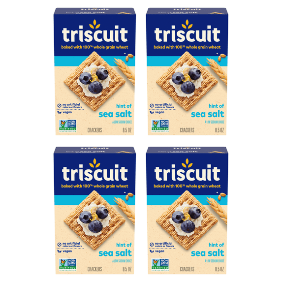 Triscuit Dill, Sea Salt & Olive Oil Whole Grain Wheat Crackers, 8.5 oz (Pack of 4)