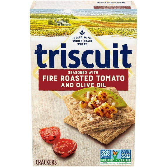 Triscuit Fire Roasted Tomato & Olive Oil Crackers, 200g/ 7.1 oz. Box