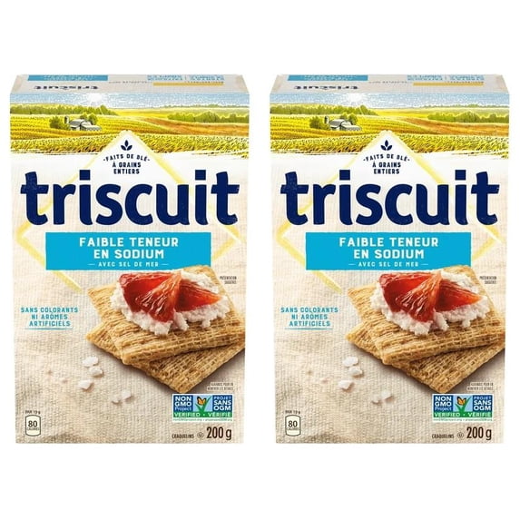 Triscuit Low Sodium Snacking Crackers, 200g (2 Pack)