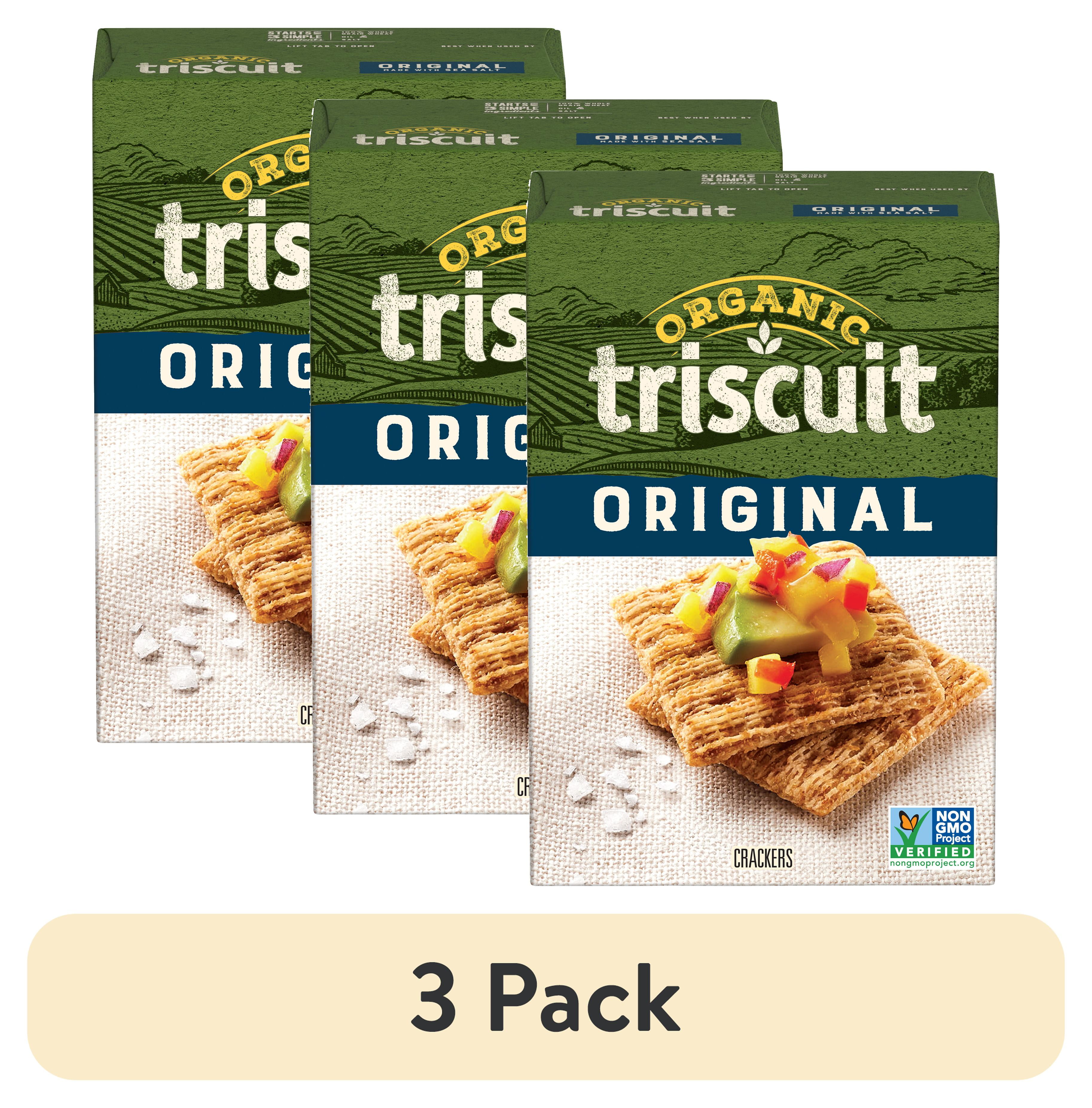 (3 pack) Triscuit Organic Original Whole Grain Wheat Crackers, Organic
