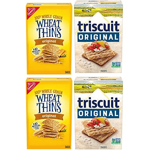 Triscuit Original Whole Grain Wheat Vegan Crackers and Wheat Thins