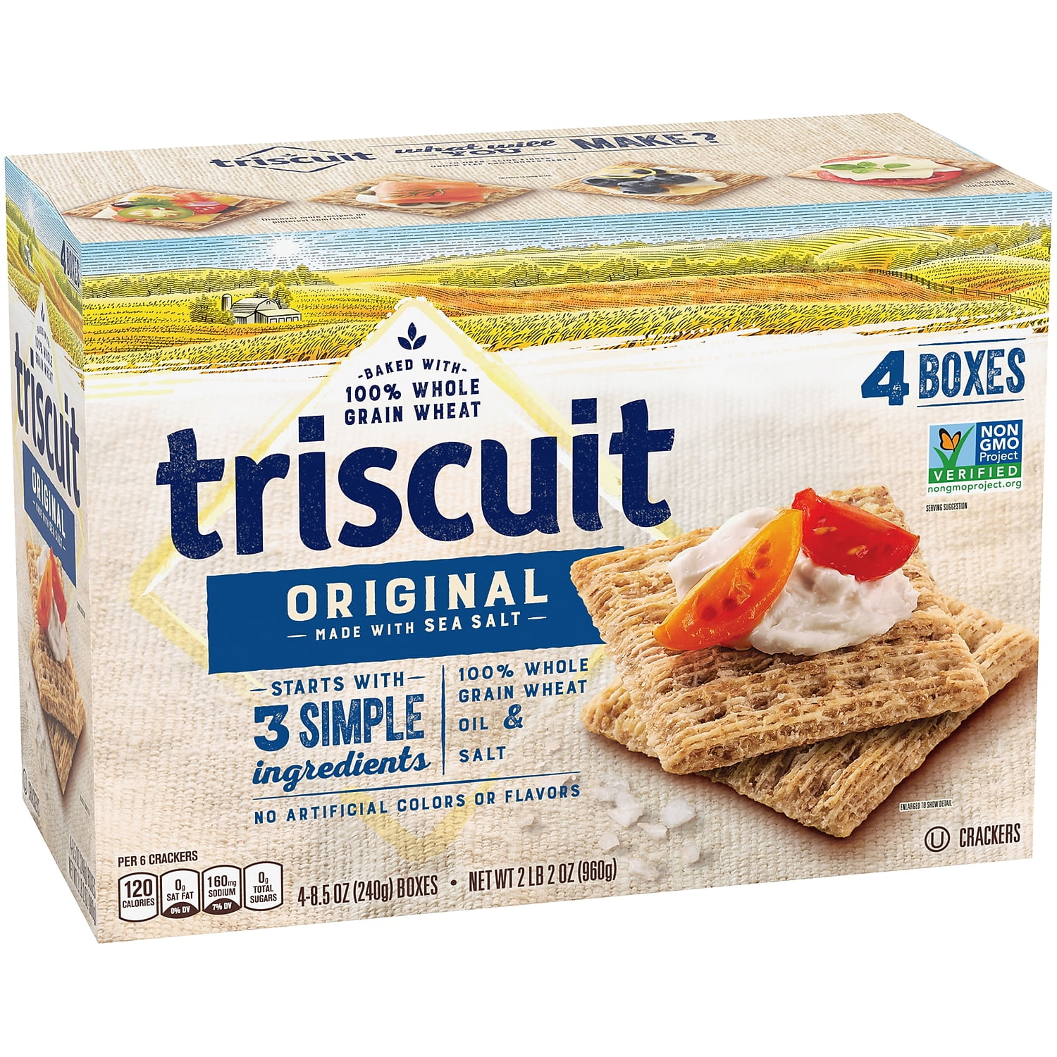Triscuit Original Whole Grain Wheat Vegan Crackers, 4 pk./8.5 oz.