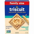 thumbnail image 1 of Triscuit Reduced Fat Whole Grain Wheat Crackers, Vegan Crackers, Vegan Snacks, Lunch Snacks, Family Size, 11.5 oz, 1 of 1