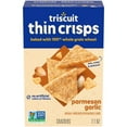 thumbnail image 1 of Triscuit Thin Crisps Parmesan Garlic Whole Grain Wheat Crackers, Lunch Snacks, Snack Crackers, 7.1 Oz - Pack of 2, 1 of 5