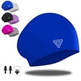 thumbnail image 1 of Trisens Silicone Swim Cap, Unisex for Adults and Kids, Ergonomic Design, Various Colors Available, 1 of 7