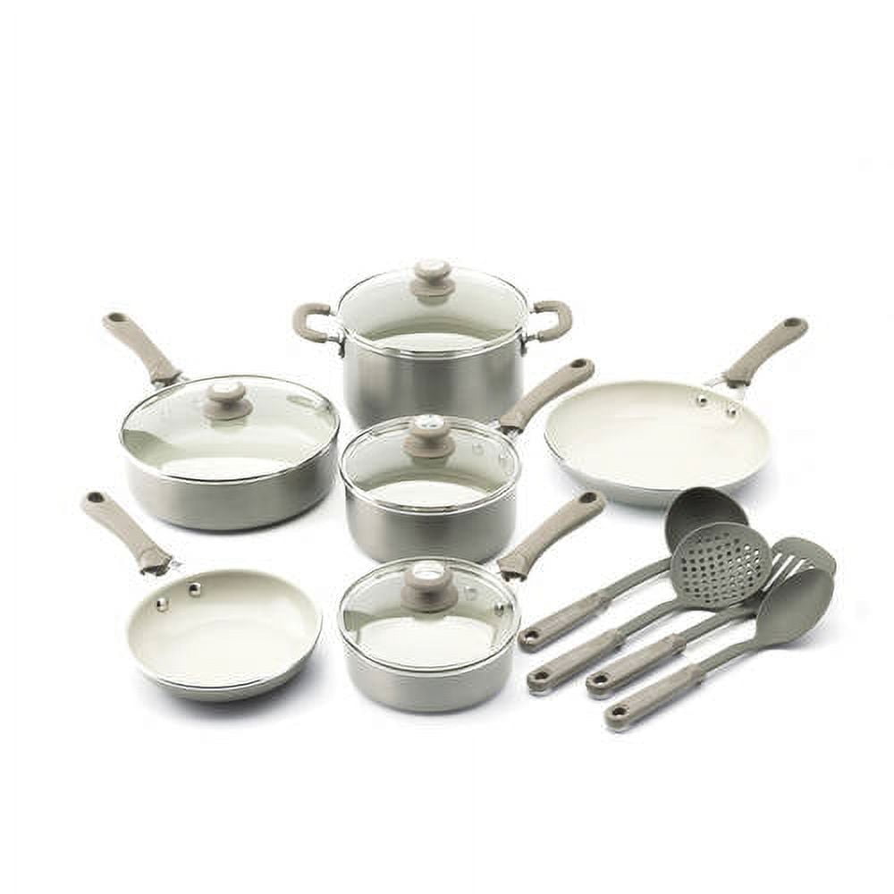 Trisha Yearwood Royal Precious Metals 10 Piece Nonstick Ceramic Cookware  Set Titanium for sale online