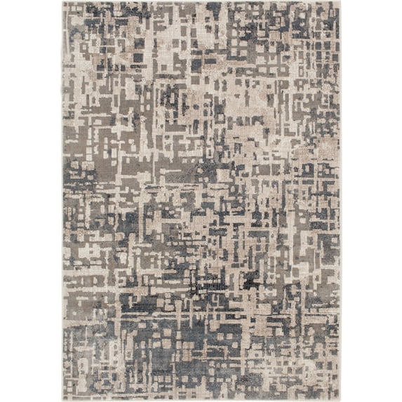 Trisha Yearwood Enjoy Alair 7'10"x9'10" Abstract Area Rug, Gray