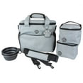 thumbnail image 1 of Trisha Yearwood Pet Collection Dog Travel Bag with Food Carriers & 2 Collapsible Bowls, Gray, 1 of 7