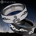 thumbnail image 1 of Triskele Tungsten Carbide Ring, 1 of 9