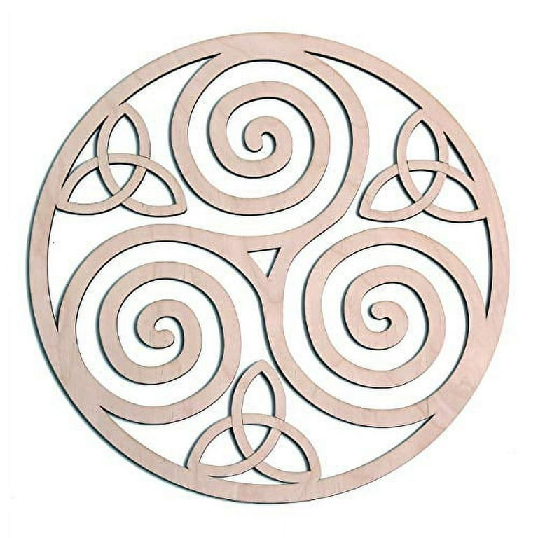 Triskelion Celtic Knot, Triskele Knot Wooden Wall Art 12