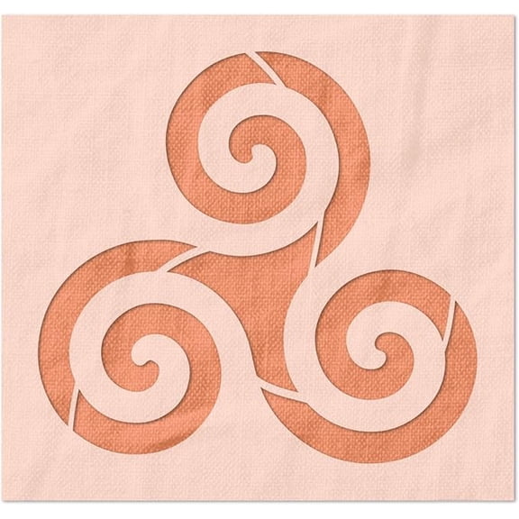 Triskelion Stencil - Reusable Mylar DIY Painting Template, 4x3.75 in, Stencil Stop