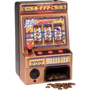 Trisquirrel Jumbo Slot Machine with 48 Tokens,777 Copper Color Casino Style Toy with Flashing Lights and Jackpot Alert Sounds