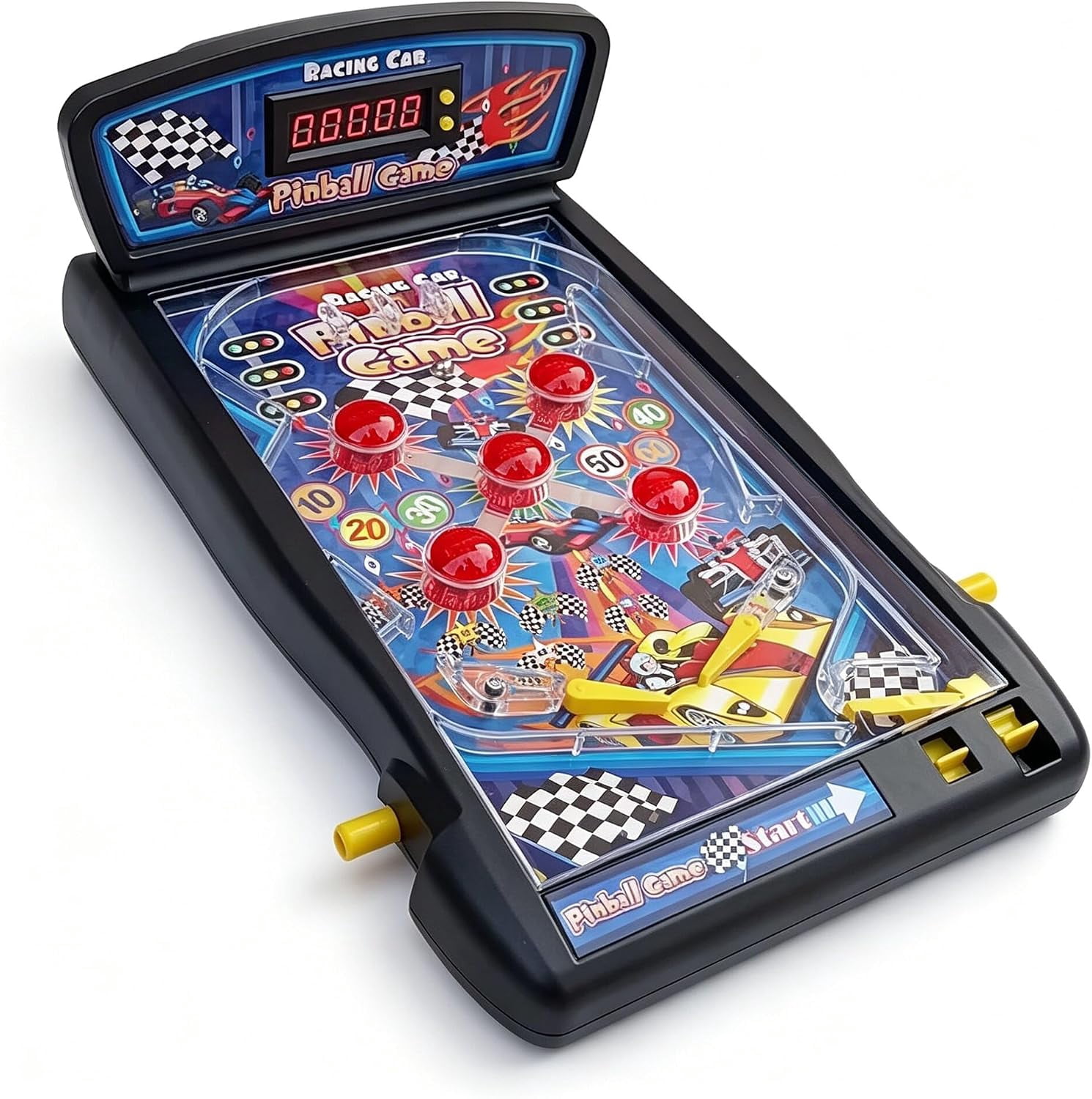 Trisquirrel Racing Car Pinball Machine, Tabletop Arcade Toy With