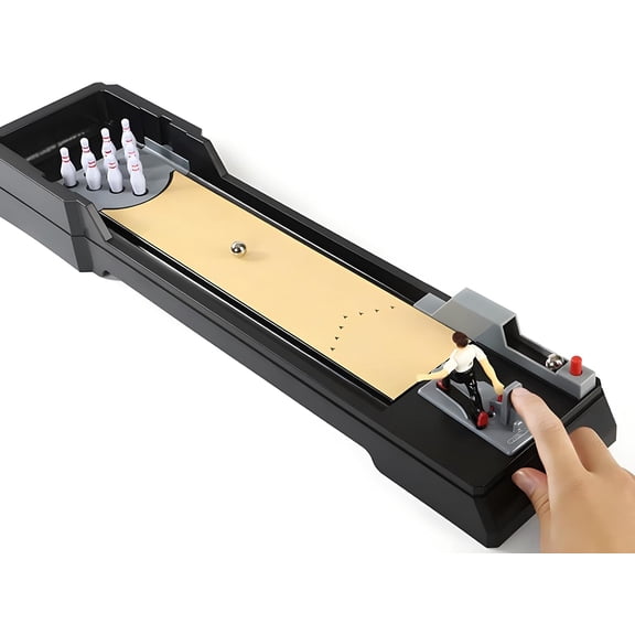 Trisquirrel Table Bowling Game with 10 Pins Mini Set for Kids & Adults, Home, Office, Party