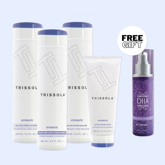 Trissola Hydrating Hair Care Set Shampoo, Conditioner, Mask & Leave-in