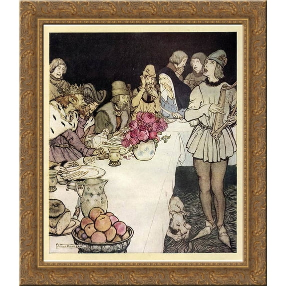 Tristan 20x20 Gold Ornate Wood Framed Canvas Art by Rackham, Arthur