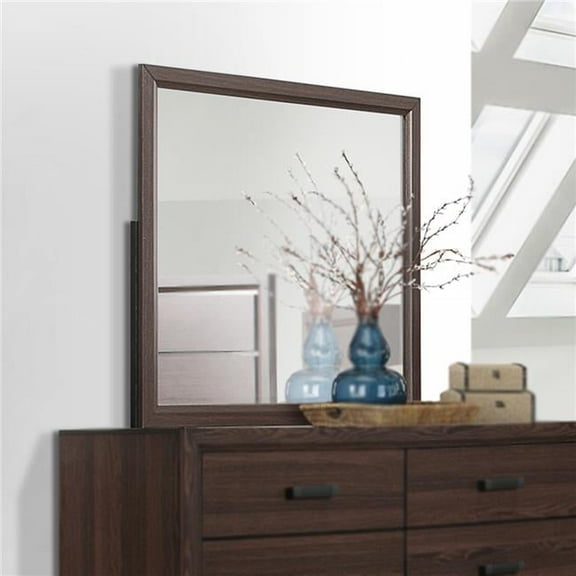 Tristate Apartment Furnishres B0171-M Athens Mirror - Brown & Black, 35 x 39 x 0.87 in.