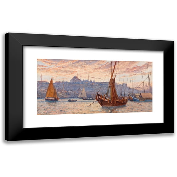Tristram Ellis 14x9 Black Modern Framed Museum Art Print Titled - The Golden Horn