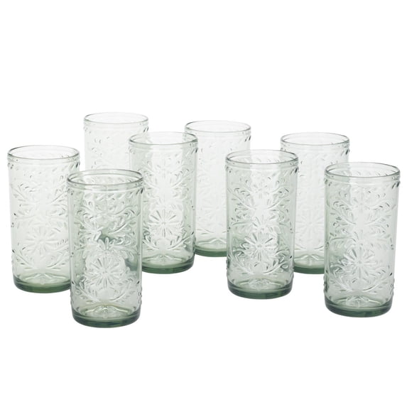 Tritan 8-piece Unbreakable Tumbler Set, 23 fl. oz Each, Green Color