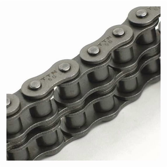 Tritan Roller Chain,10ft,Riveted Pin,Steel 10B-2 X 10FT