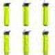 Tritan Sports Bottles with Straw 19 oz. Set of 6, Bulk Pack - Great for Gym, Hiking, Cycling, Camping, Backpacking, School - Lime Green