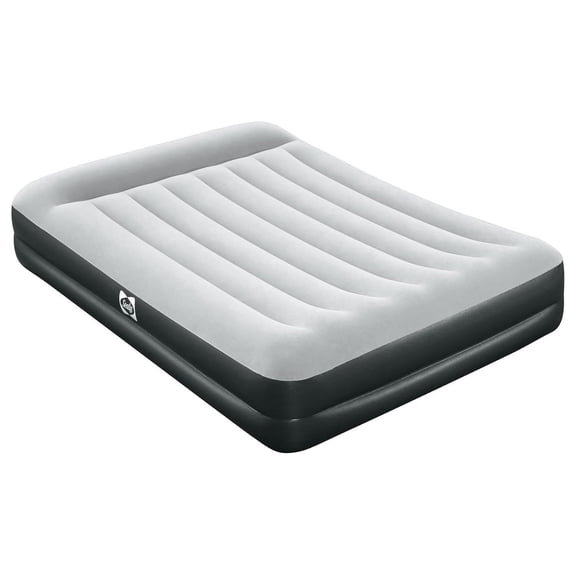 Tritech Queen Air Mattress with Built-in Pump - 16” Inflatable Bed - Durable PVC & Repair Patch - Indoor/Outdoor Use - Comfortable Headrest