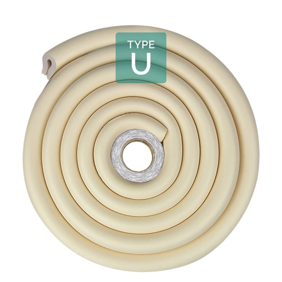 Tritina Edge & Corner Cushion U Type 6.6ft / 2m For Glass Table,Home Safty Bumper,Baby Guard,Desk Protector For Kid Children