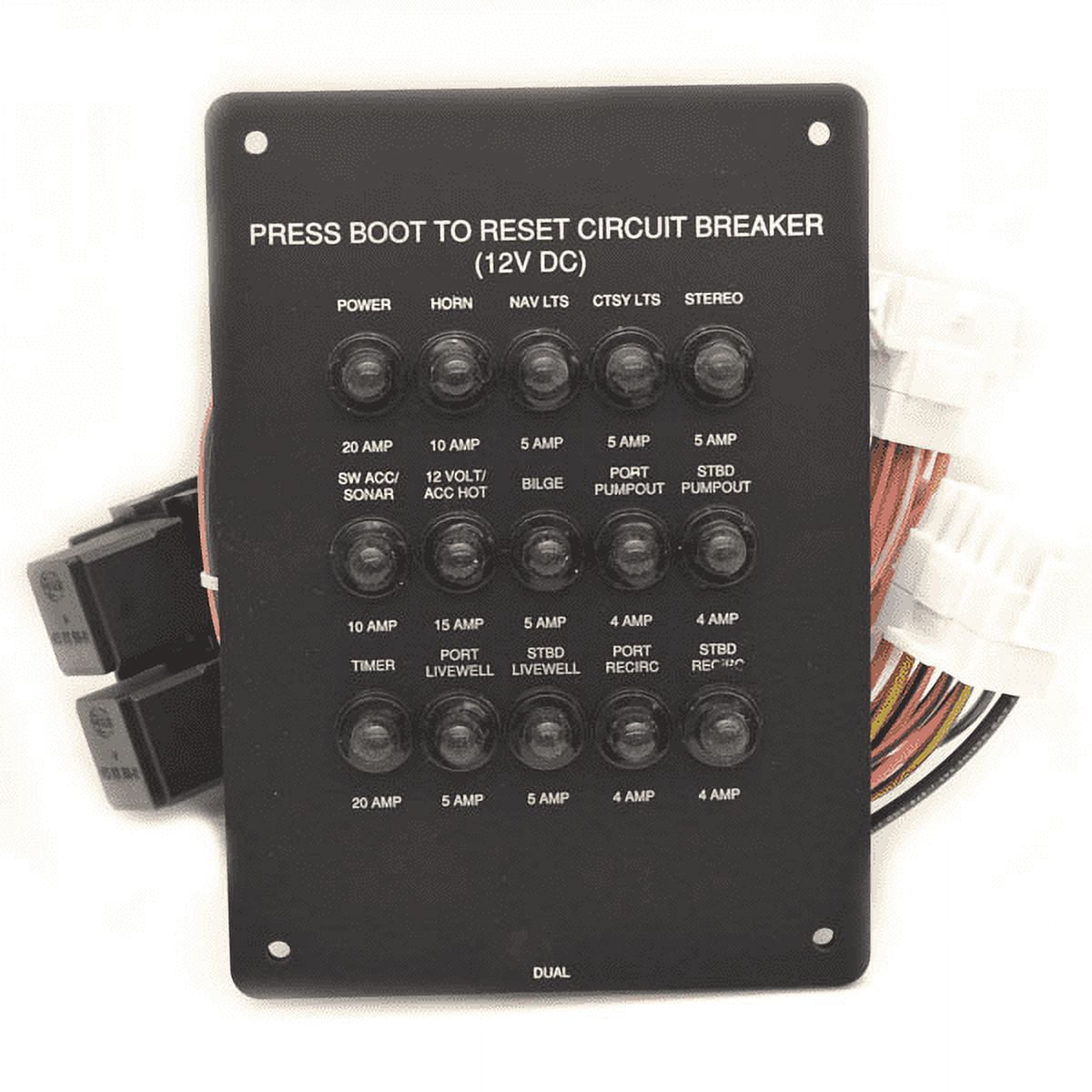 Triton Boat Circuit Breaker Panel TR151P03296 TRX Black