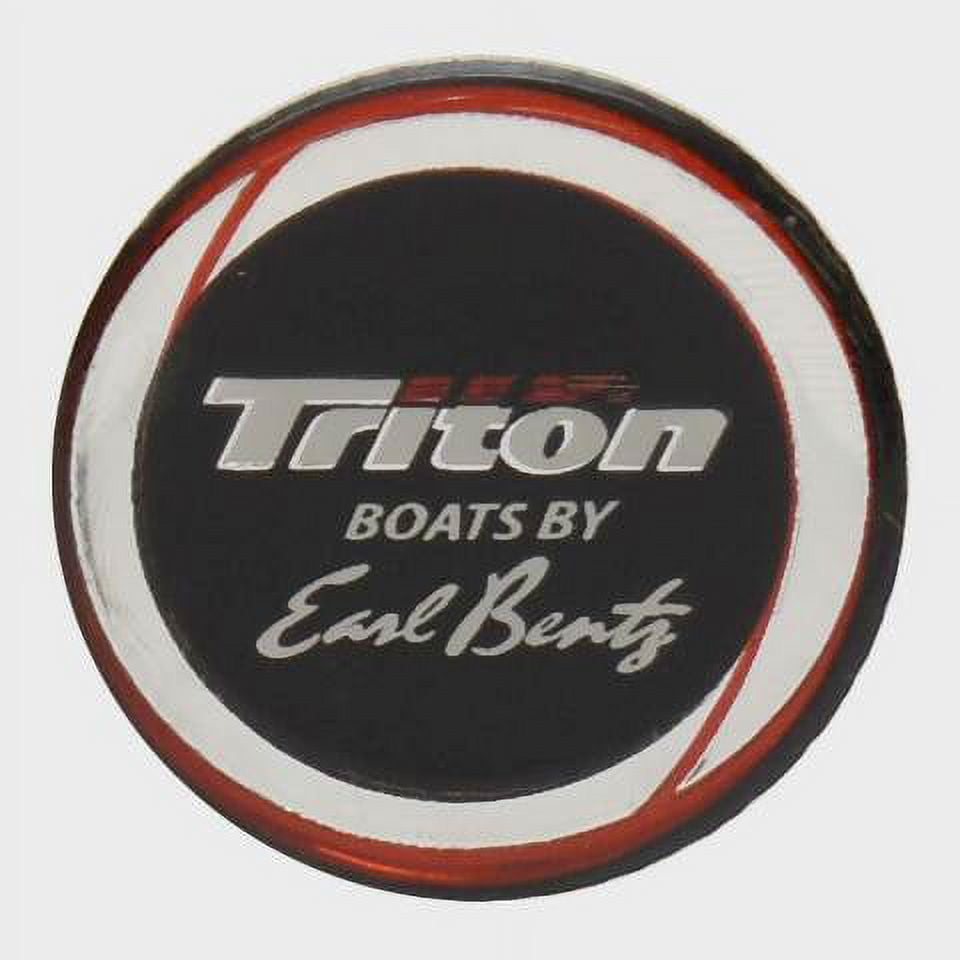 Triton Boat Raised Emblem Decal Earl Bentz Steering Cap Sticker