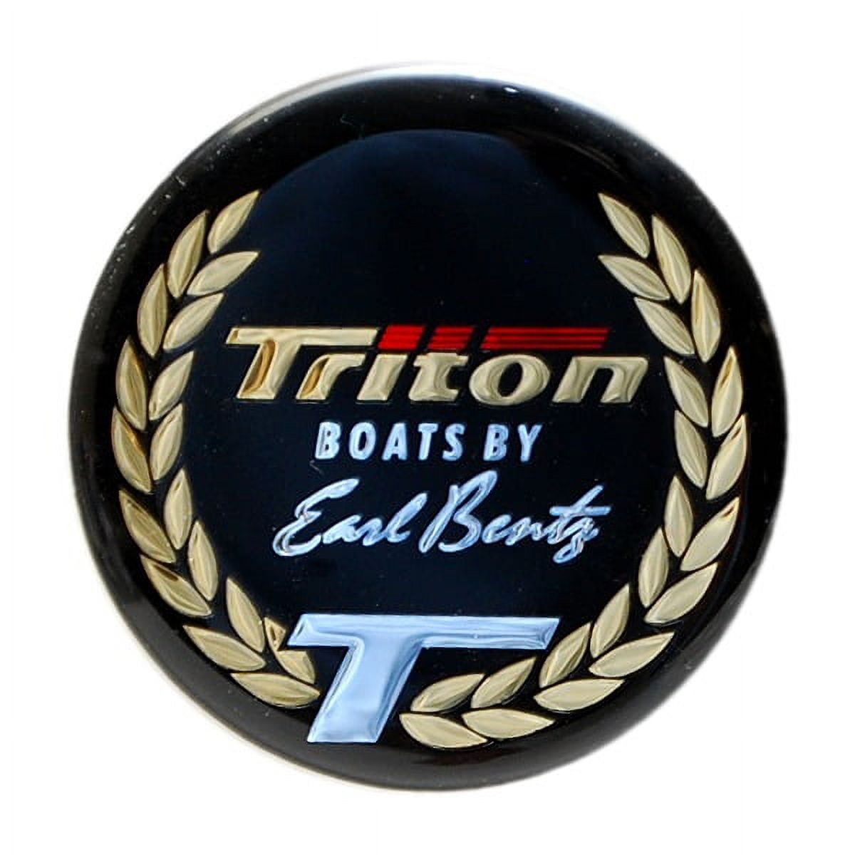 Triton Boat Steering Wheel Decal Raised 1 1/2 Inch Black Gold Silver