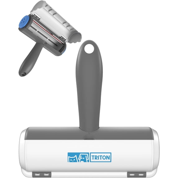 Triton Pet Hair Remover Roller - Reusable Fur Removal Tool for Furniture, Bedding, Clothes, and Car