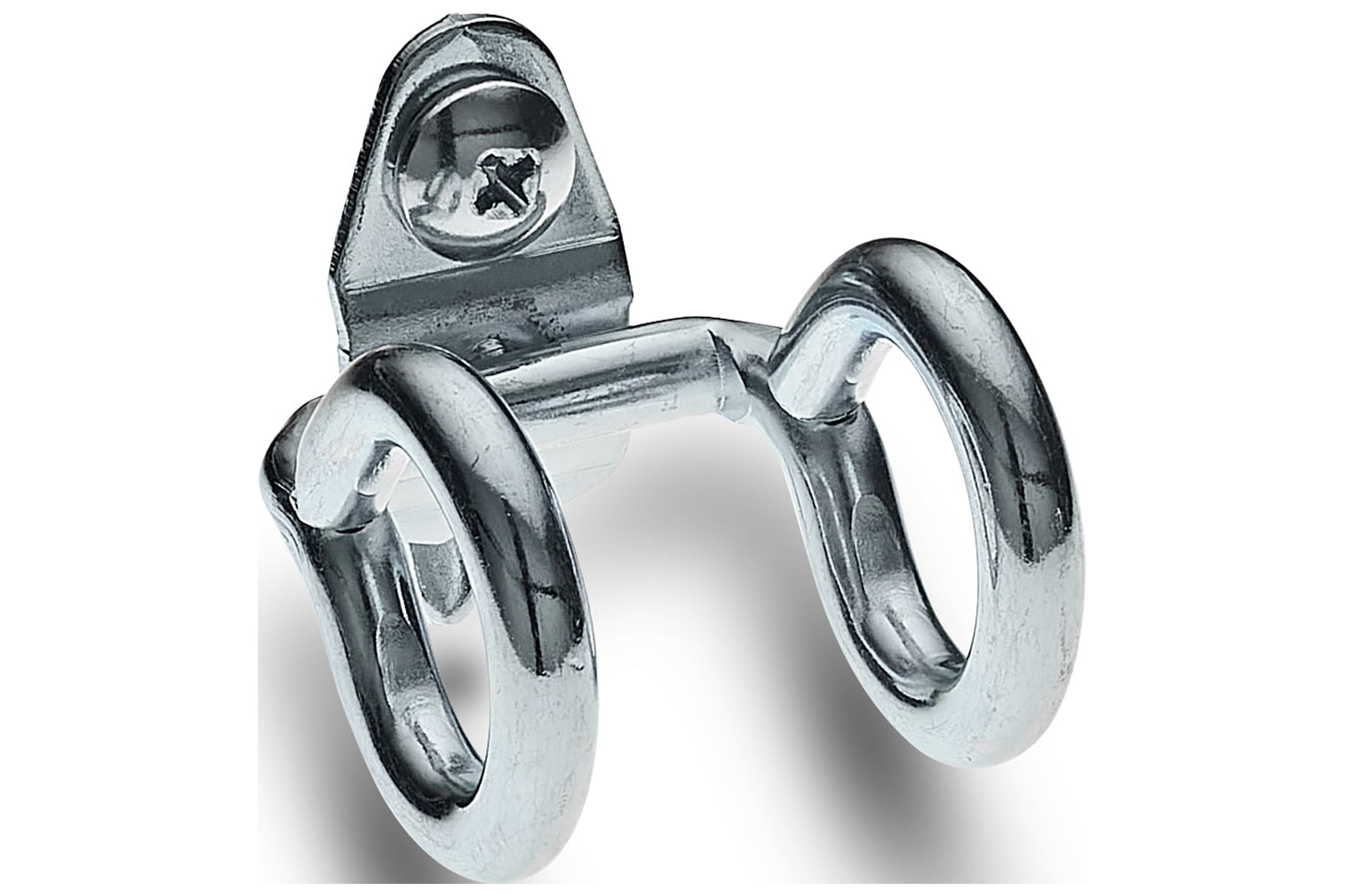 Triton Products 1-7/8 inch Double Ring Tool Holder Steel Pegboard Hook, 10pk