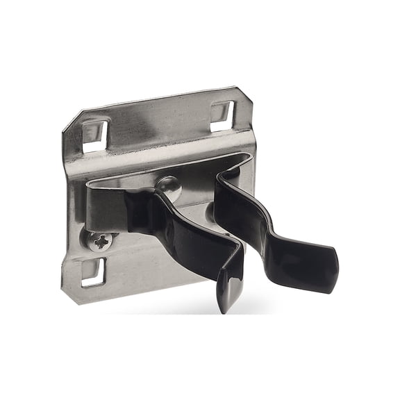 Triton Products 1 In. to 2 In. Hold Range 2 In. Projection, Vinyl Dipped Stainless Steel Extended Spring Clip for SS LocBoard, 3 Pack