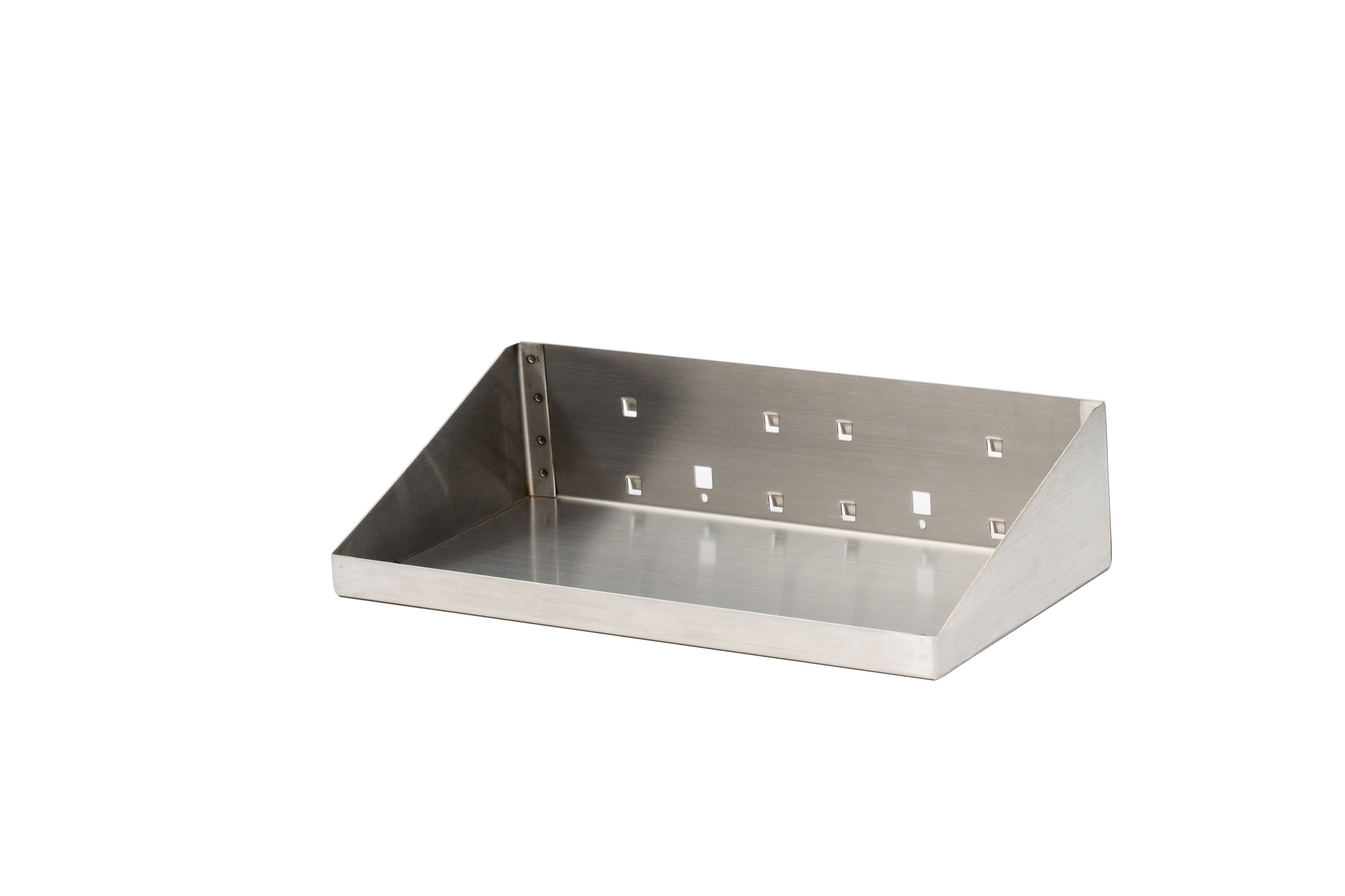 12" x 6" Stainless Steel Pegboard Shelf with Lip