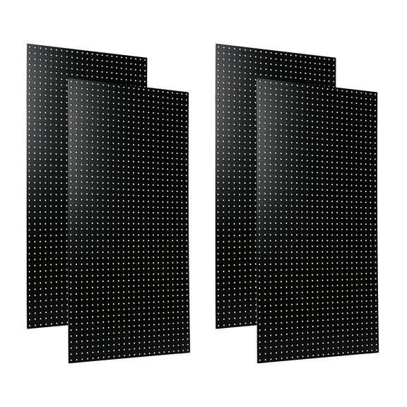 Triton Products 24inch x 48inch Black Tempered Wood Pegboards 4 Pack