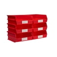thumbnail image 1 of Triton Products 3-235R 10-7/8"L x 11"W x 5"H Stacking, Hanging, Interlocking Polypropylene Bins, 6ct, 1 of 6