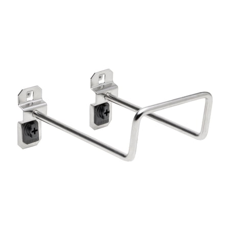 Triton Products® 5 In. 80 Degree Bend 2-3/4 In. I.D.Stainless Steel Double Closed End Loop Pegboard Hook for Stainless Steel LocBoard, 2 Pack