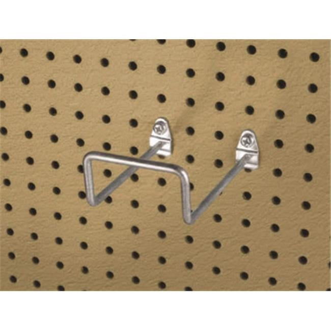 Triton Products  5 In. 80 Degree Bend 2.75 In. I.D. Zinc Plated Steel Double Closed End Loop Pegboard Hook for DuraBoard  5 Pack