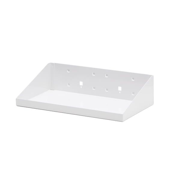 Triton Products 56126-WHT 12"W x 6"D Epoxy Powder Coated Steel Shelf for LocBoard