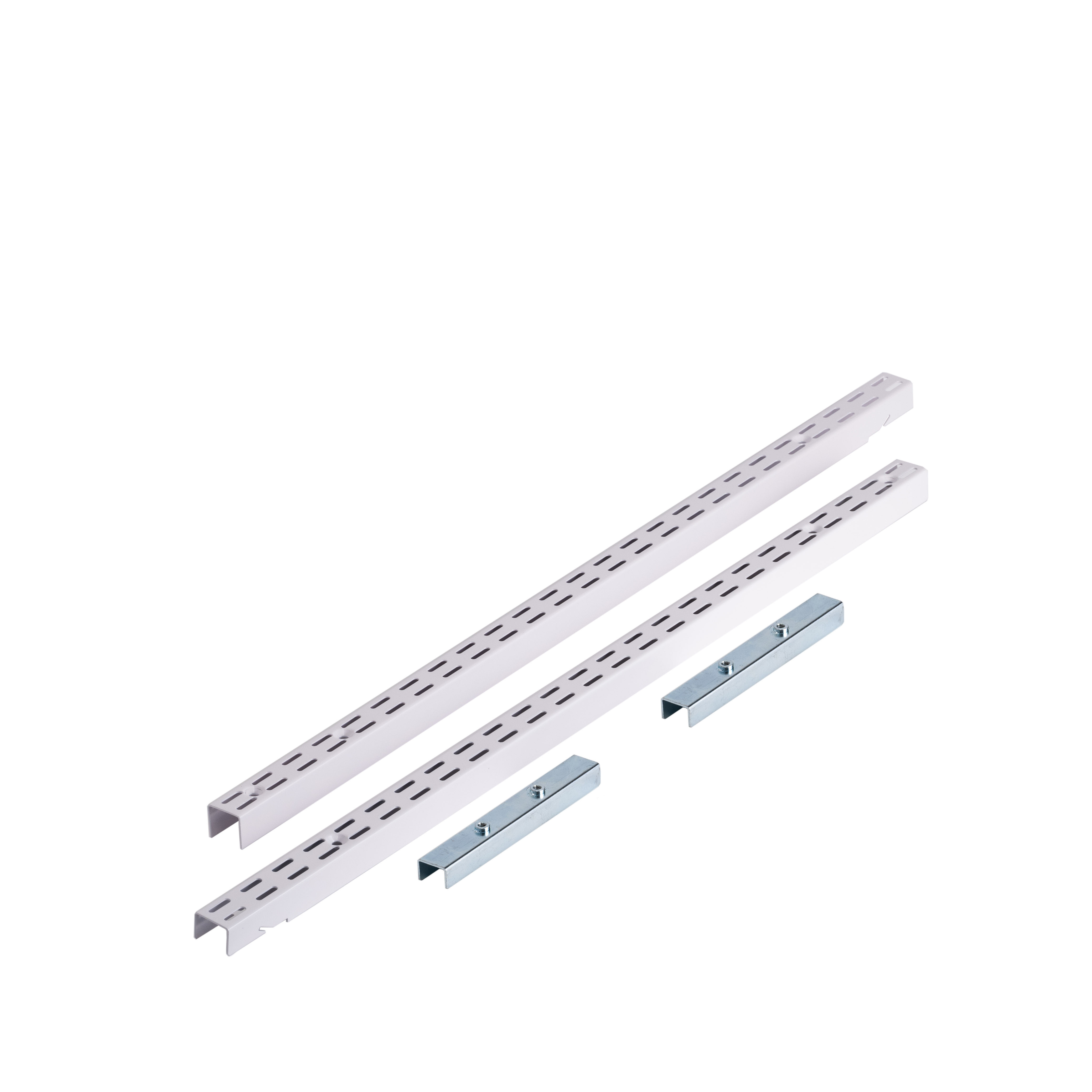 Triton Products 63 In. L White Epoxy Coated Steel Vertical Hang Rail ...