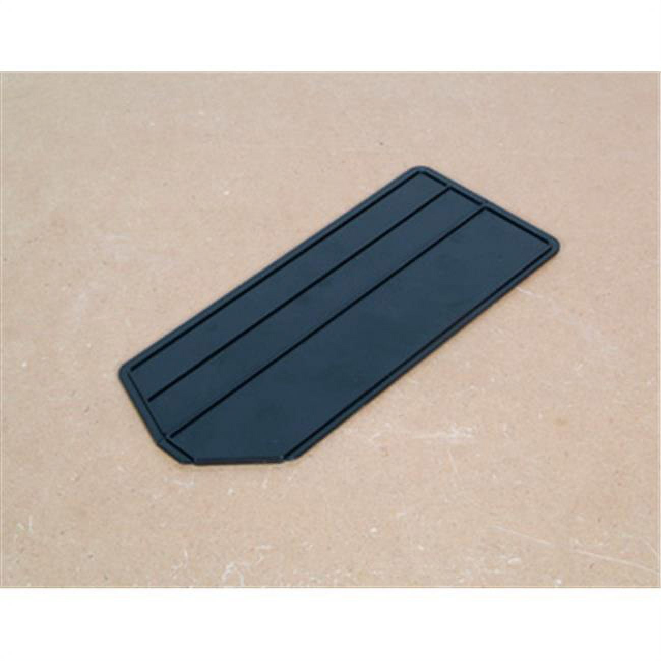 Black ABS Plastic Bin Dividers, 13.875" x 6.5" x 0.25", 6-Pack