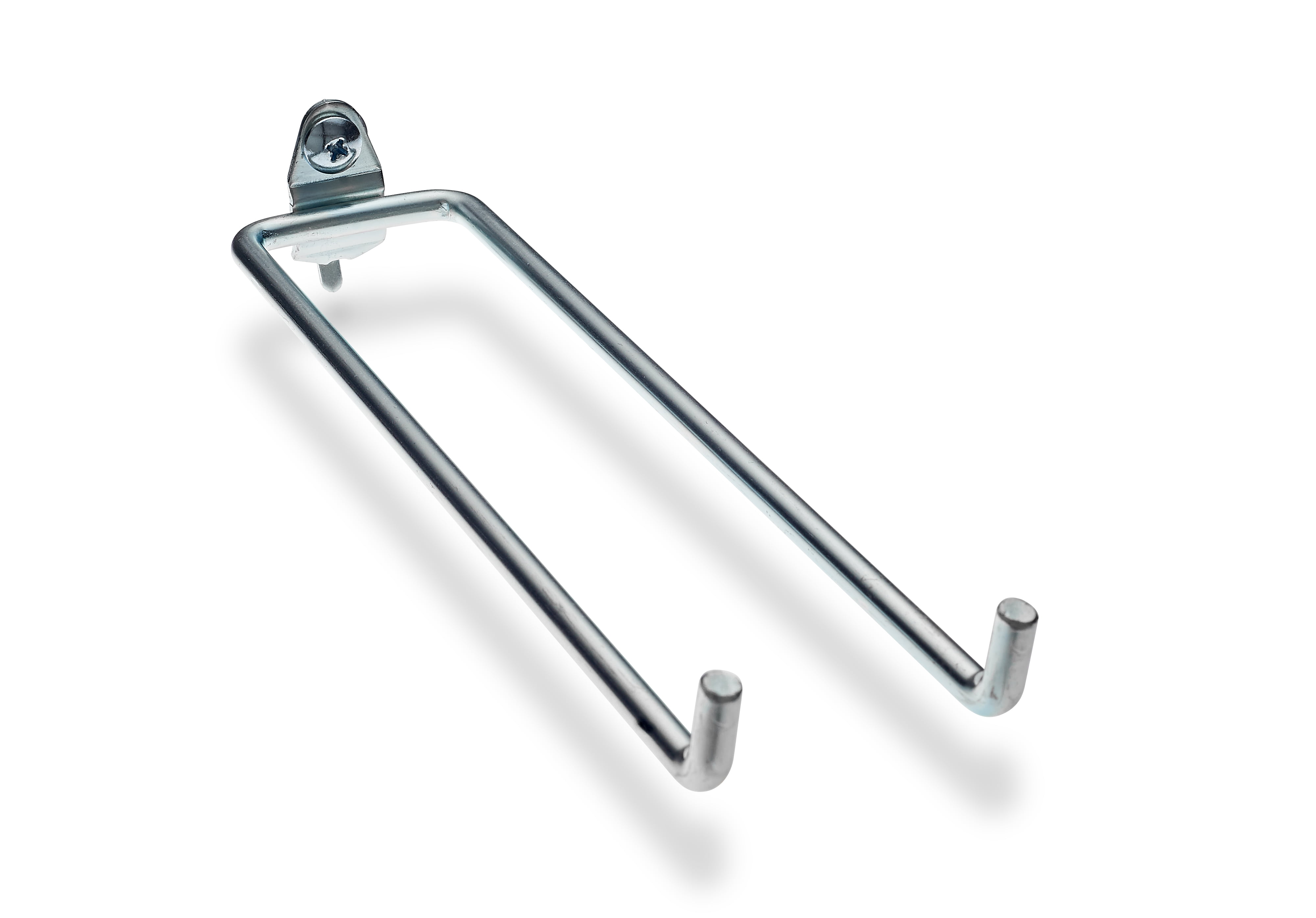 Triton Products 8-1/4 inch Double Rod Steel Pegboard Hook, 80-Degree Bend, 5pk