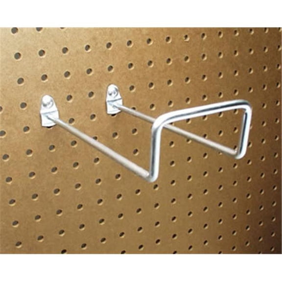 Triton Products 8 In. 30 Degree Bend 2.75 In. I.D. Zinc Plated Steel Double Closed End Loop Pegboard Hook for DuraBoard 5 Pack
