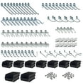 thumbnail image 1 of Triton Products® 95-Piece Steel Pegboard Hook & Plastic Bin Kit, 85 Hooks & 10 Bins, 1 of 5